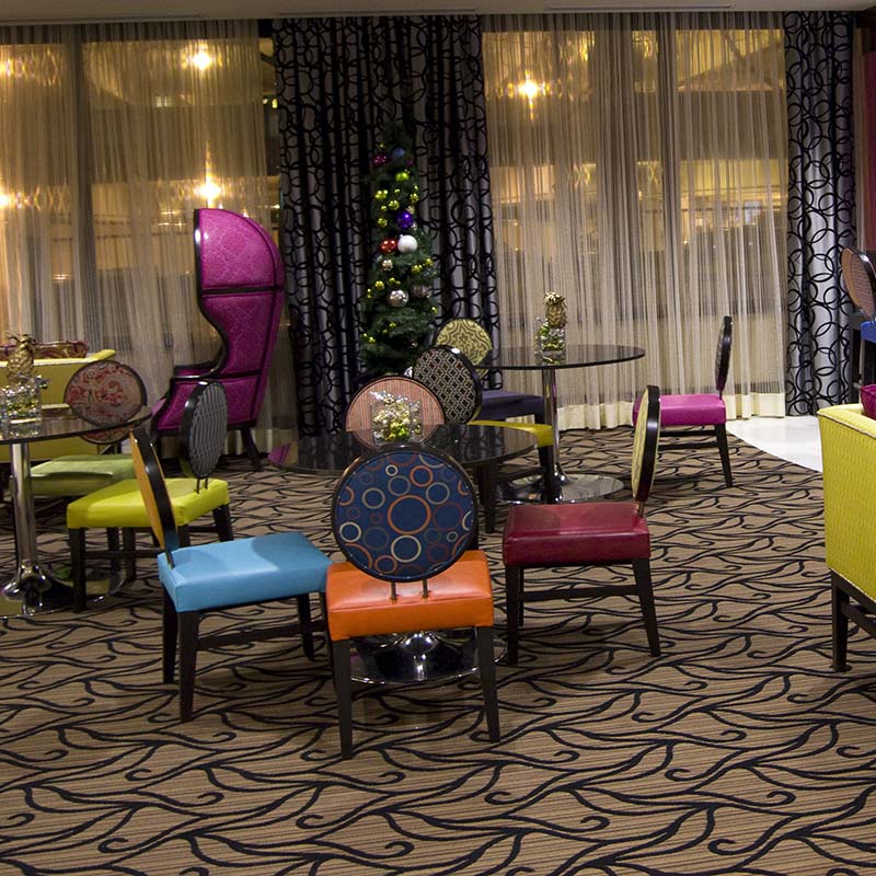 Tæpper på hotel i dinner room Tæpper på hotel i dinner room